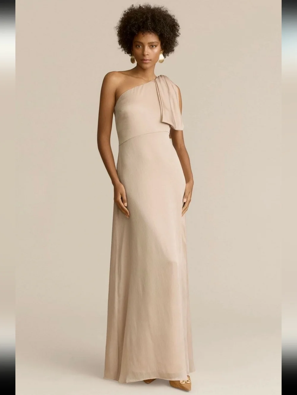 Sachin‎ & Babi Womens Dress NWT Chelsea One-Shoulder Georgette Bias Gown Size 12